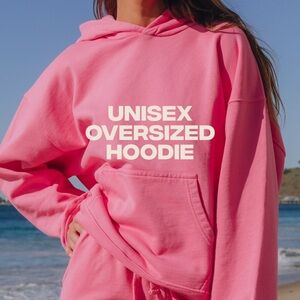 Daily Drills Pink Oversized Hoodie & Joggers Set